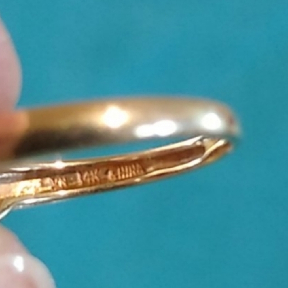 14kt Gemstone Bezel Set Ring - image 2